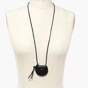 Madewell Circle Leather Pouch Necklace